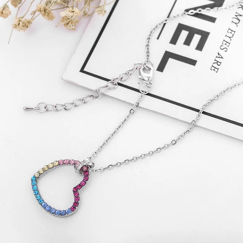 Vintage Rainbow Pendant Necklace – Elegant Jewelry Gift for Weddings & Anniversaries