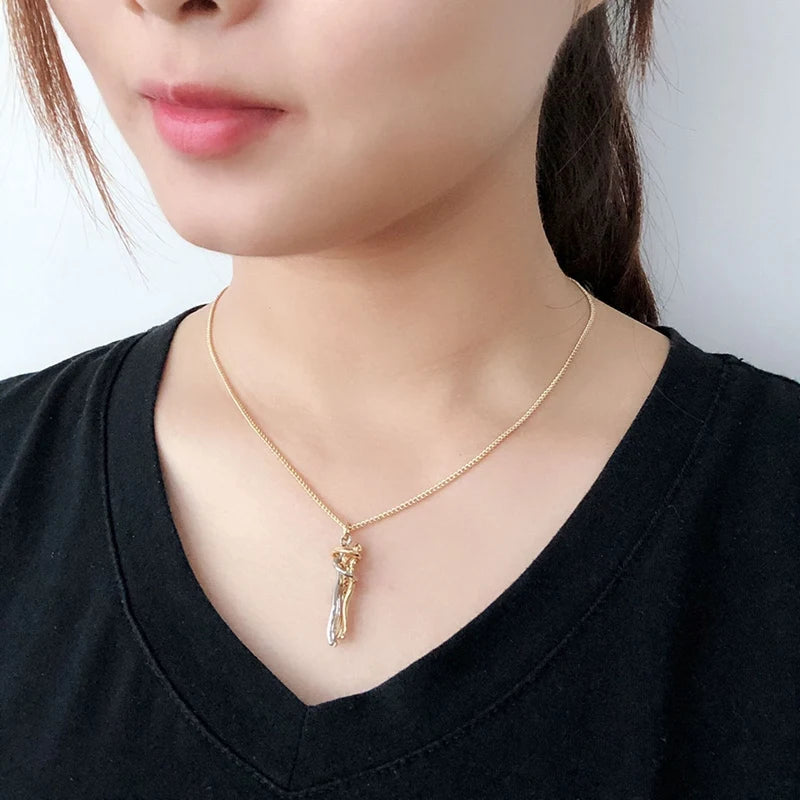 Pendant Necklace – Hugging Couple Design, Symbol of Love