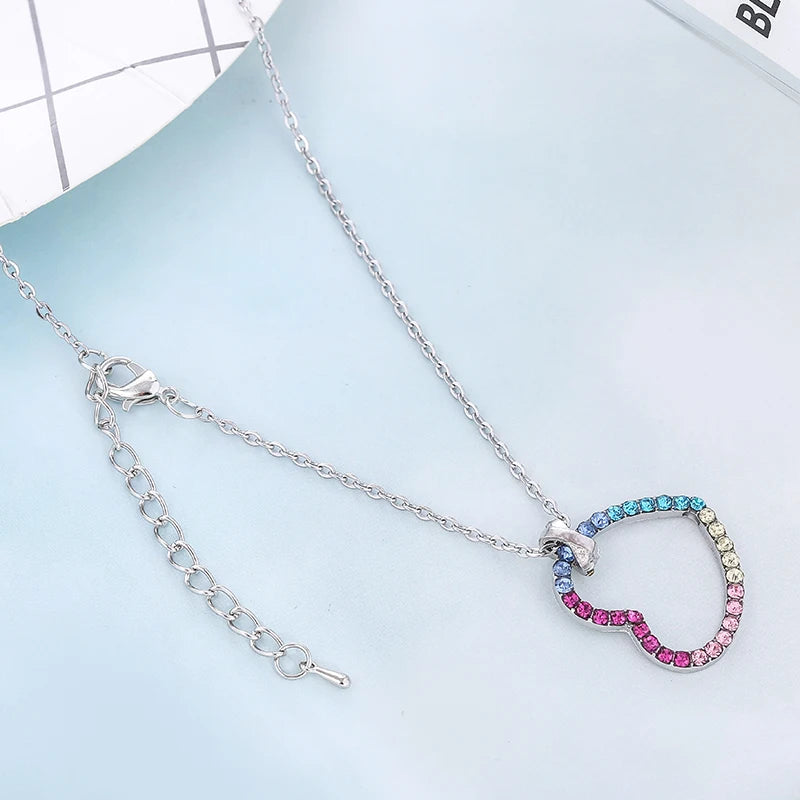 Vintage Rainbow Pendant Necklace – Elegant Jewelry Gift for Weddings & Anniversaries