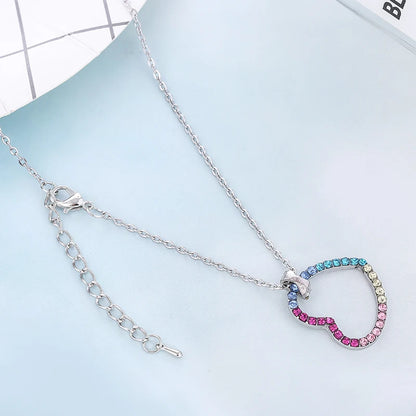 Vintage Rainbow Pendant Necklace – Elegant Jewelry Gift for Weddings & Anniversaries