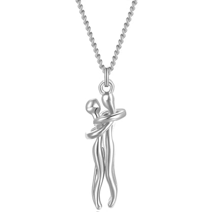 Pendant Necklace – Hugging Couple Design, Symbol of Love