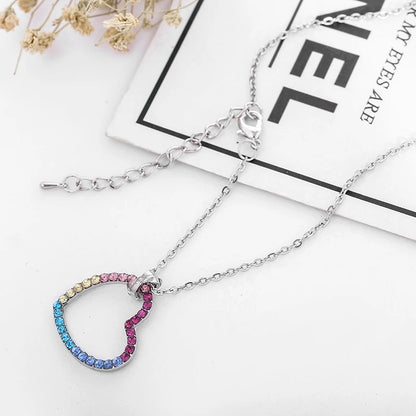 Vintage Rainbow Pendant Necklace – Elegant Jewelry Gift for Weddings & Anniversaries