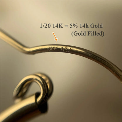 14K Gold Filled Hoop Earrings – 6 Sizes Boho Women Jewelry.