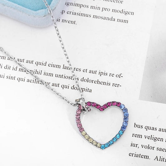 Vintage Rainbow Pendant Necklace – Elegant Jewelry Gift for Weddings & Anniversaries