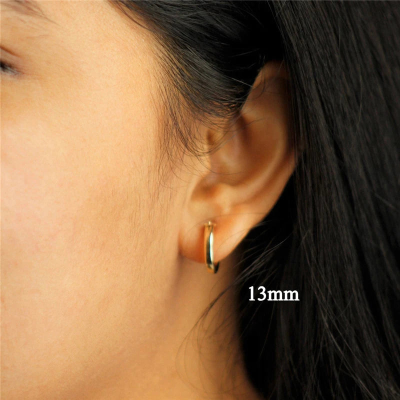 14K Gold Filled Hoop Earrings – 6 Sizes Boho Women Jewelry.
