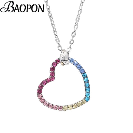 Vintage Rainbow Pendant Necklace – Elegant Jewelry Gift for Weddings & Anniversaries