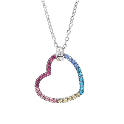 Vintage Rainbow Pendant Necklace – Elegant Jewelry Gift for Weddings & Anniversaries