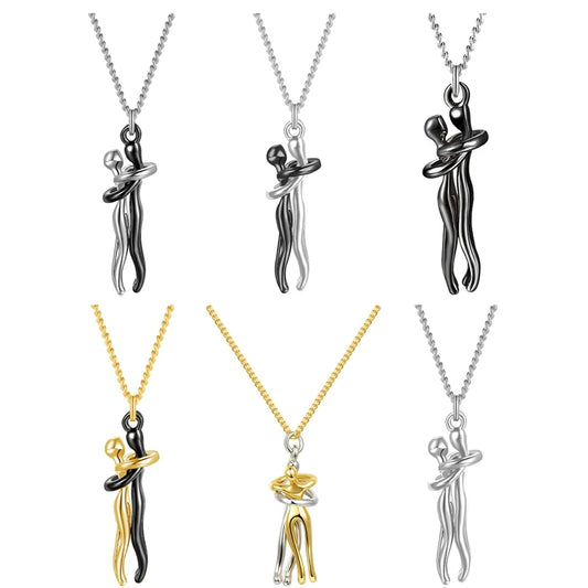 Pendant Necklace – Hugging Couple Design, Symbol of Love