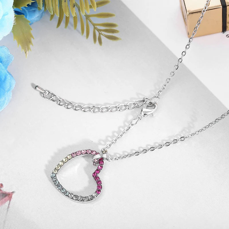 Vintage Rainbow Pendant Necklace – Elegant Jewelry Gift for Weddings & Anniversaries