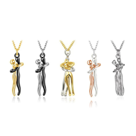 Pendant Necklace – Hugging Couple Design, Symbol of Love