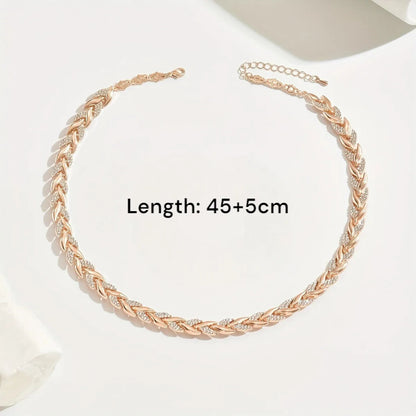 Women's set with necklace and rhinestone bracelet.