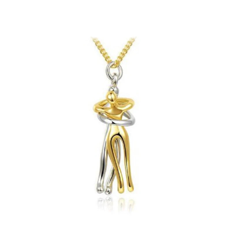Pendant Necklace – Hugging Couple Design, Symbol of Love