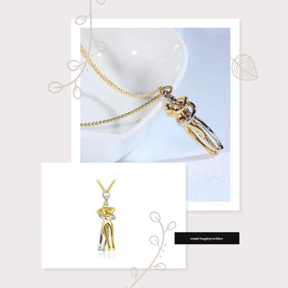 Pendant Necklace – Hugging Couple Design, Symbol of Love
