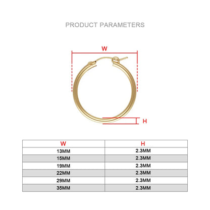 14K Gold Filled Hoop Earrings – 6 Sizes Boho Women Jewelry.