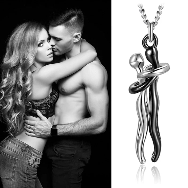 Pendant Necklace – Hugging Couple Design, Symbol of Love