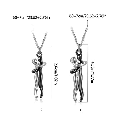 Pendant Necklace – Hugging Couple Design, Symbol of Love
