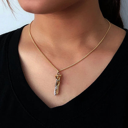 Pendant Necklace – Hugging Couple Design, Symbol of Love